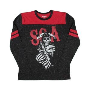 Sons of Anarchy‎ Red & Black Long Sleeve Graphic T-Shirt Sz M